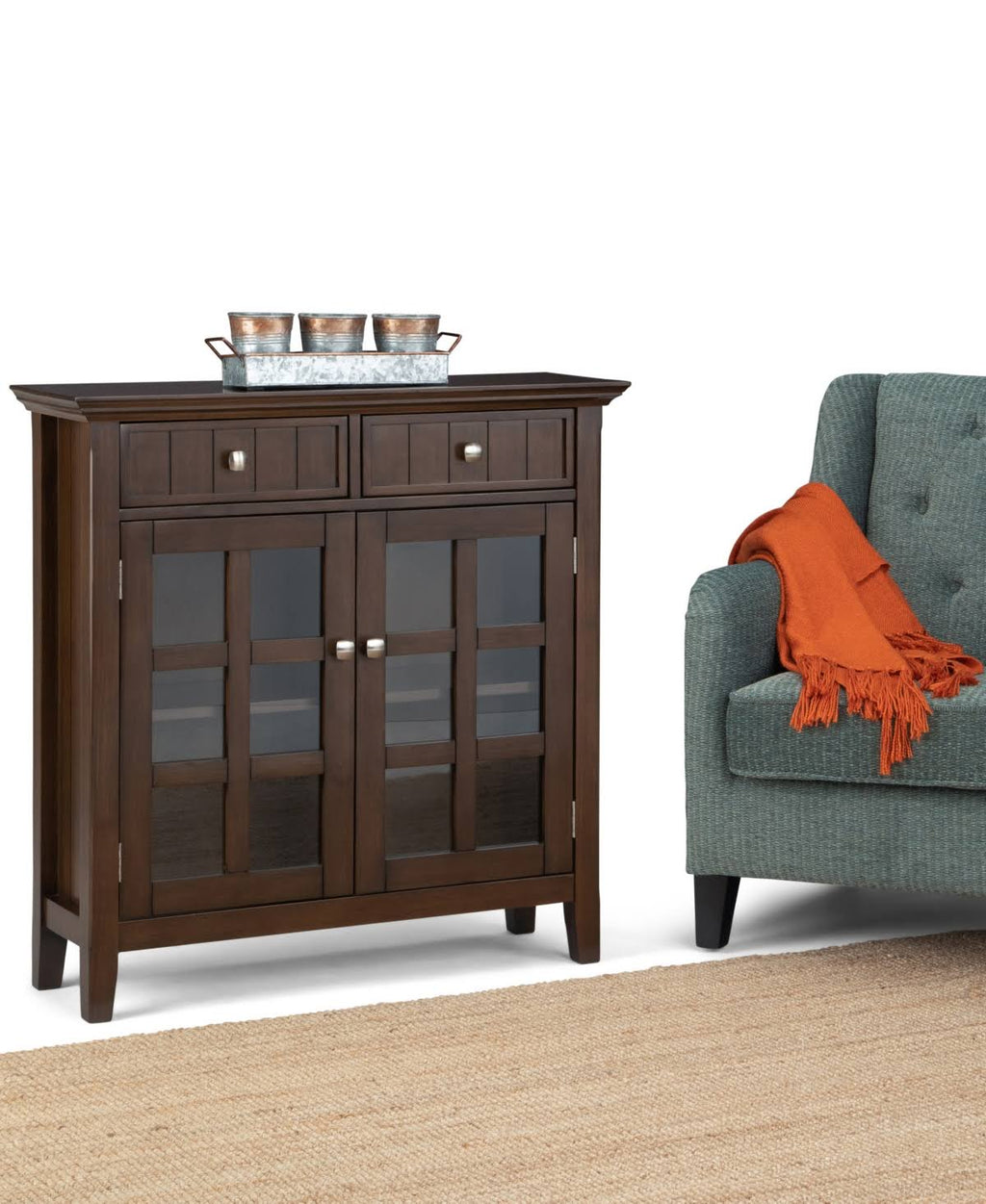 Solid Wood Entryway Storage Cabinet with Drawers O34770