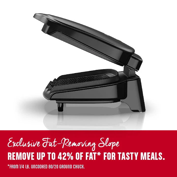 2-Serving Electric Indoor Grill and Panini Press, Black L472562