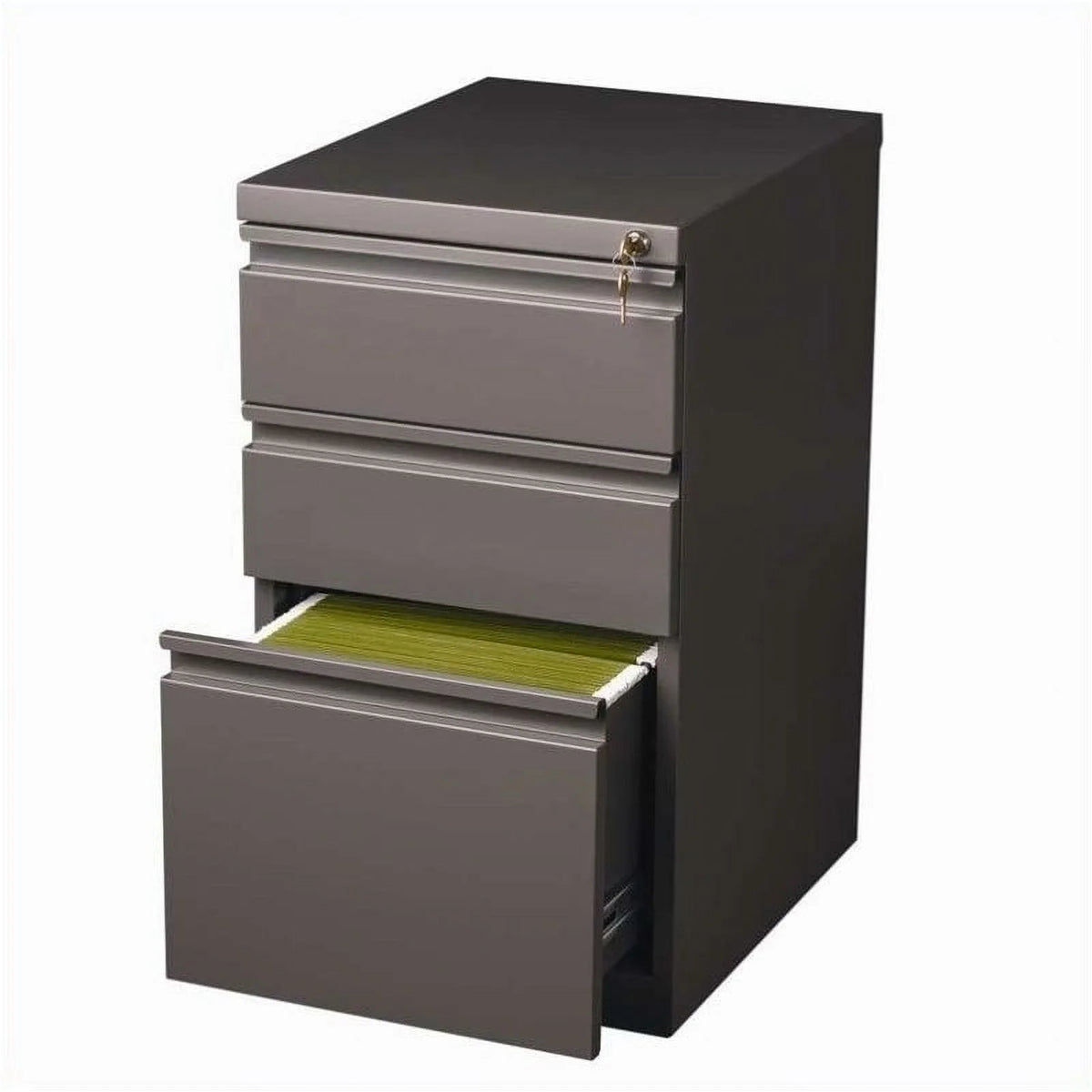 Espresso 3-Drawer Metal Mobile File Cabinet T2313
