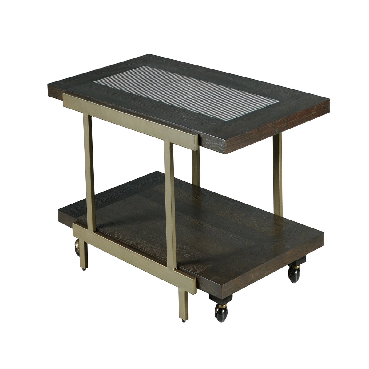 Rustic Industrial Cocktail Table with Bottom Shelf N3585