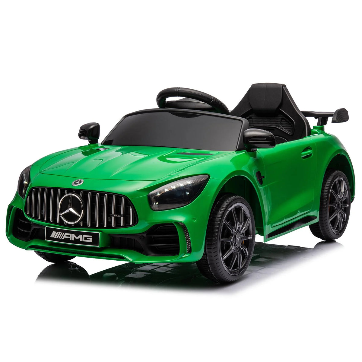 12V Electric Ride on Car Toy with Remote Control, LED Lights, Black V53483