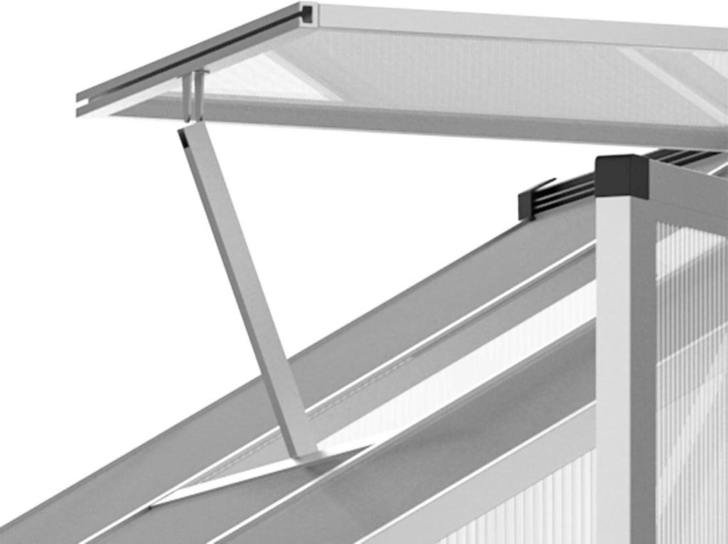 Walk-in Polycarbonate Greenhouse with Roof Vent T59185