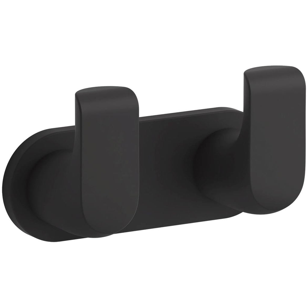 Matte Black Double Robe Hook J7279
