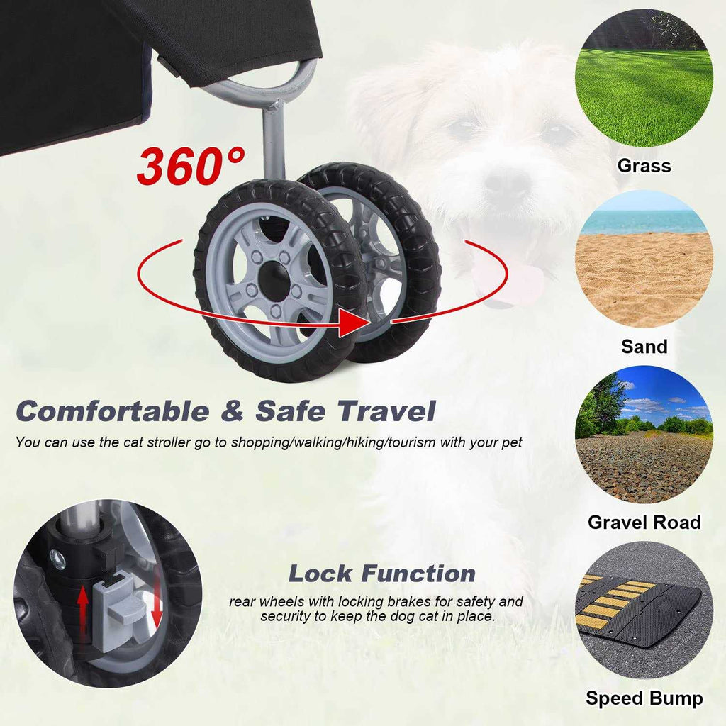 Pet Stroller Folding Carrier V1078