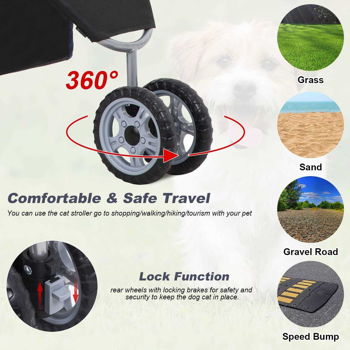 Pet Stroller Folding Carrier V1078