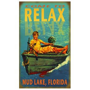 18X30 Metal Lake Cabin Sign Z96219