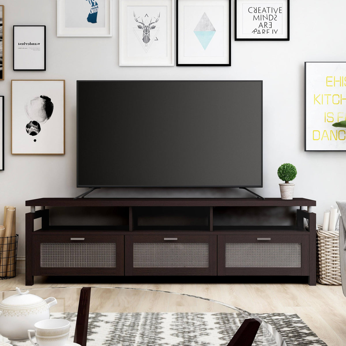 Espresso Wood TV Console S957160