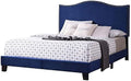Blue Velvet King Size Upholstered Panel Bed C2369