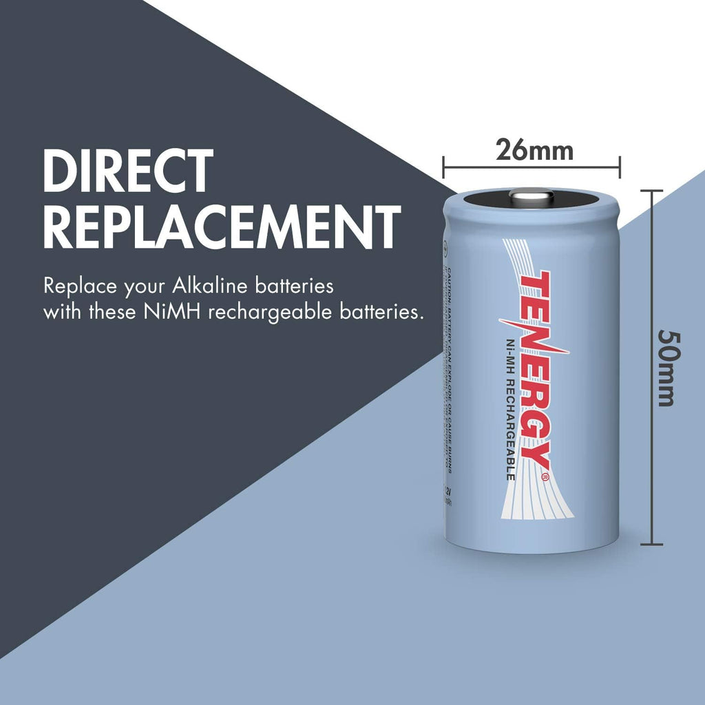 C Size 1.2V 5000mAh NiMH Rechargeable Battery 48 Pack Q970