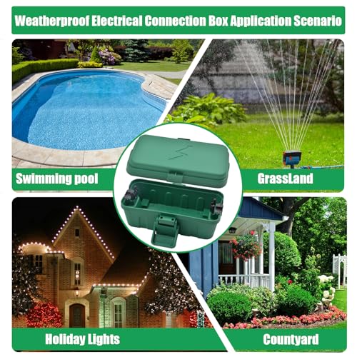Small Weatherproof Electrical Connection Box (6 x 3.5 x 2.8 inch), Black T86118