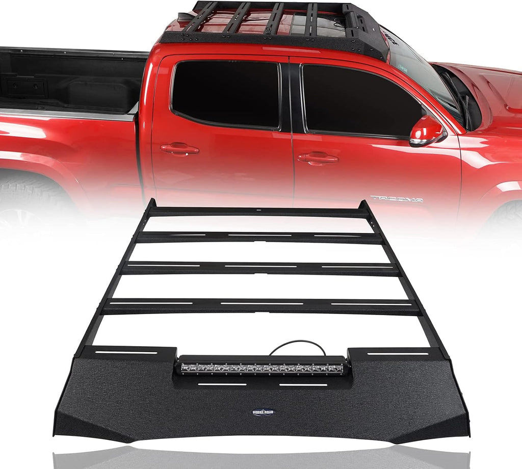 Roof Rack Basket Cargo Carrier with 100W LED Light Bar W579