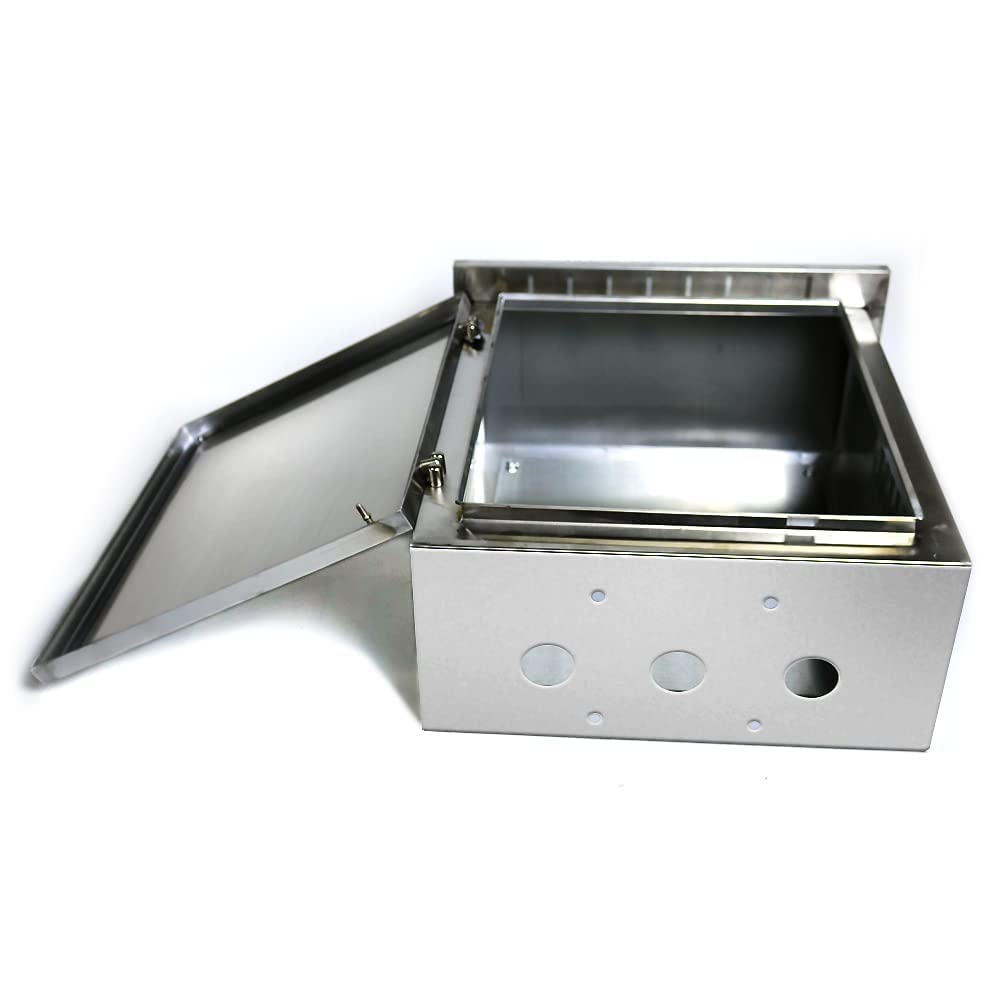 304 Stainless Steel Electrical Box 20'' x 16'' x 8'' IP65 Weatherproof Enclosure with Mounting Plate M405