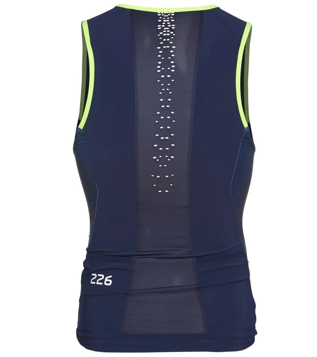 Blue/Green Tri Top O842