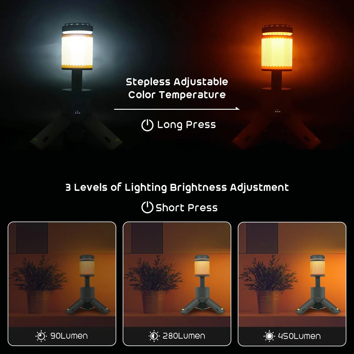 Rechargeable Camping Lantern with 32 LED, 10000mAh Battery, IPX7 Waterproof O5426