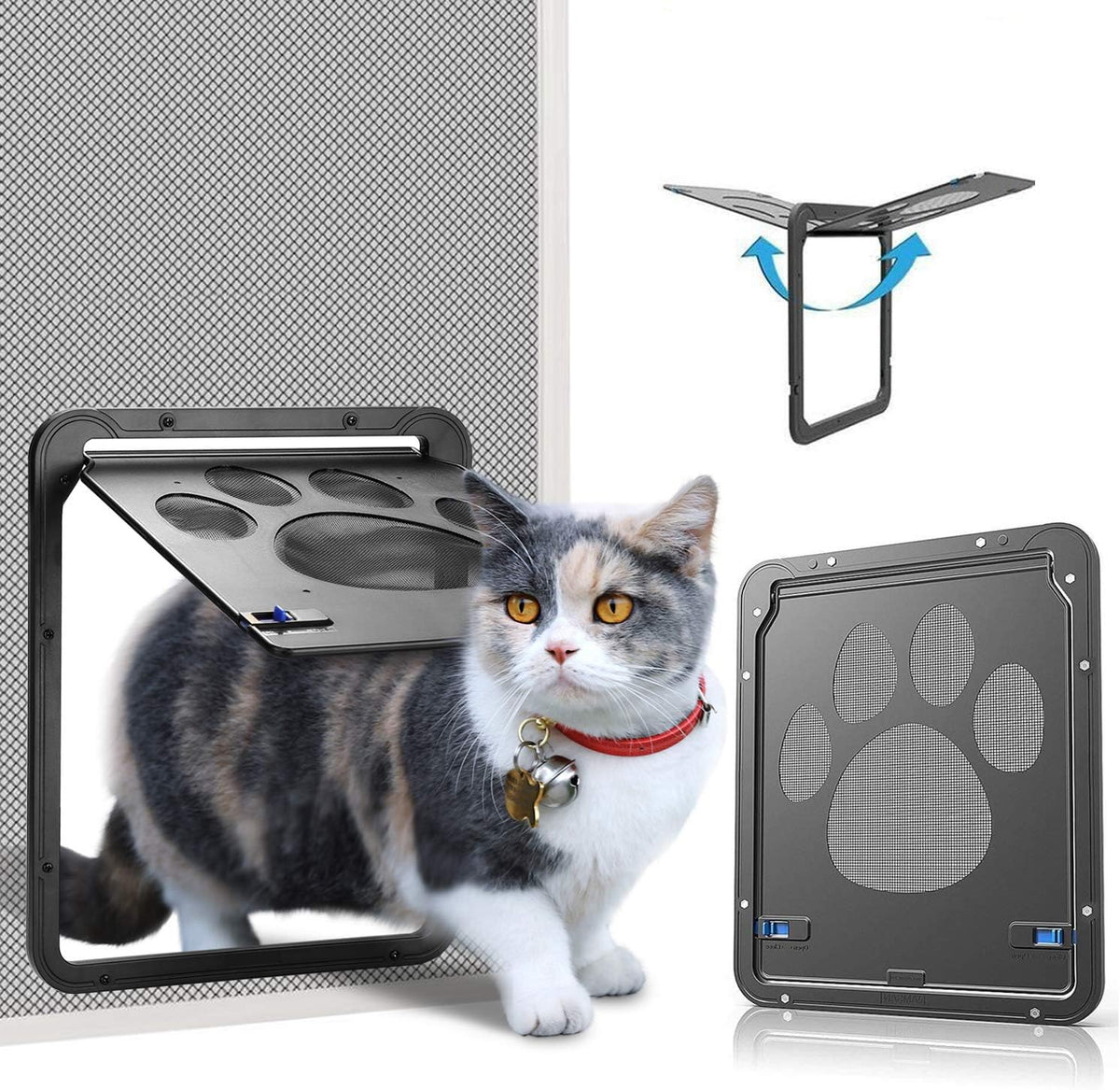 Lockable Magnetic Flap Pet Screen Door, Pack of 2 T778
