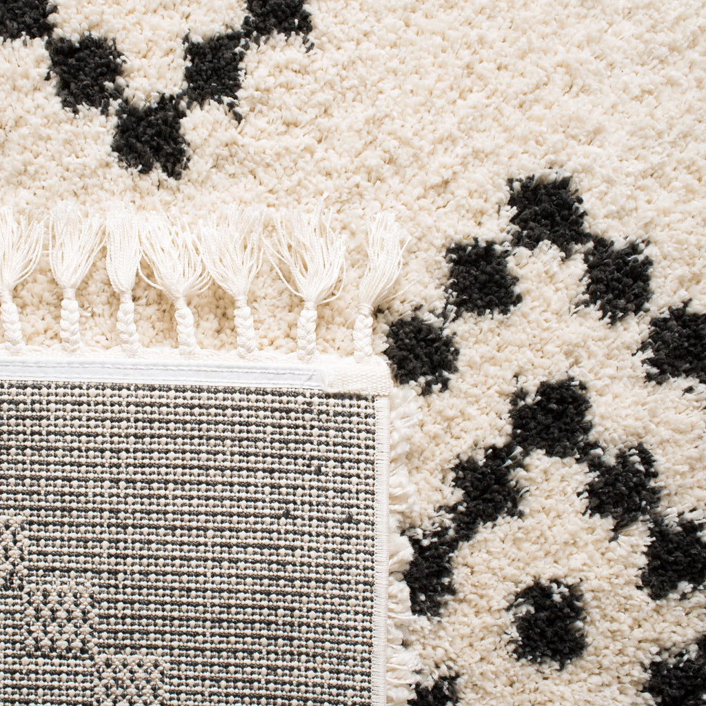 Geometric Moroccan Shag Runner Rug D651336