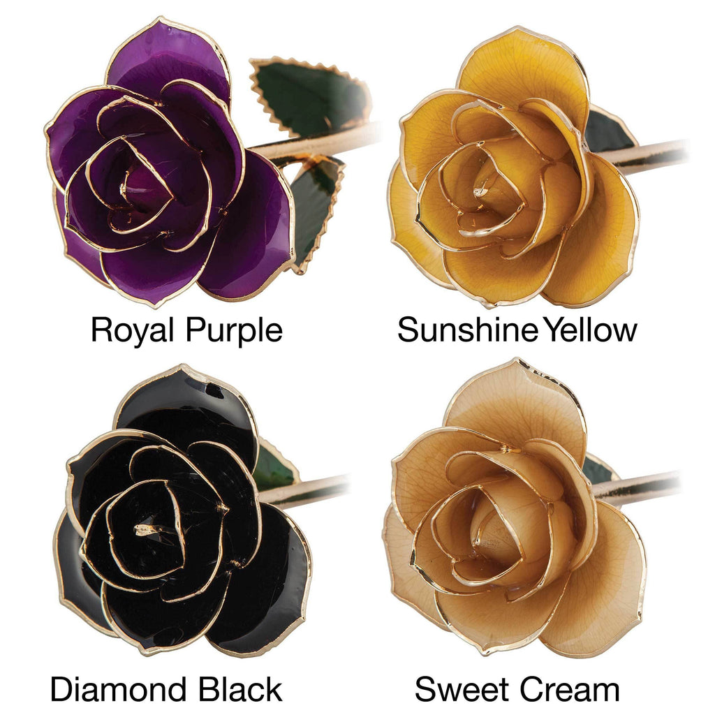 24K Gold Dipped Laquered Rose G7888
