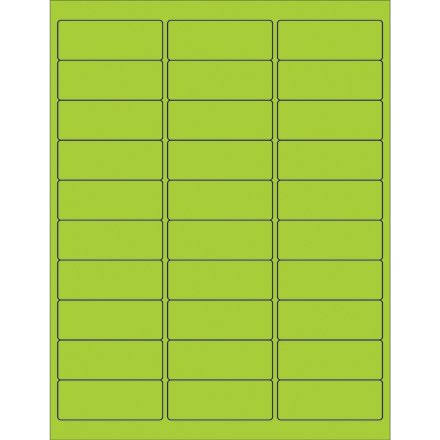 Fluorescent Green Rectangle Acrylic Labels Case of 3000 E864300