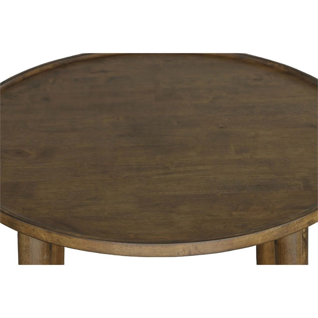Wood Round Bar/Pub Table in Walnut Brown P19039