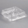 4 Compartment Clear Hinged Cupcake Container - 300/Case T291