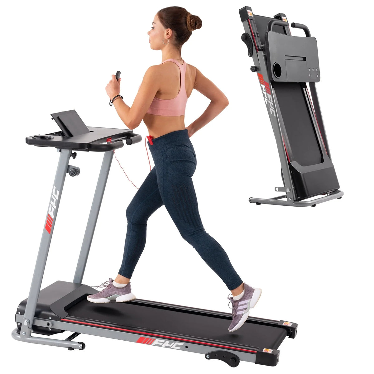 Folding Treadmill with Desk Electric Treadmill I33886