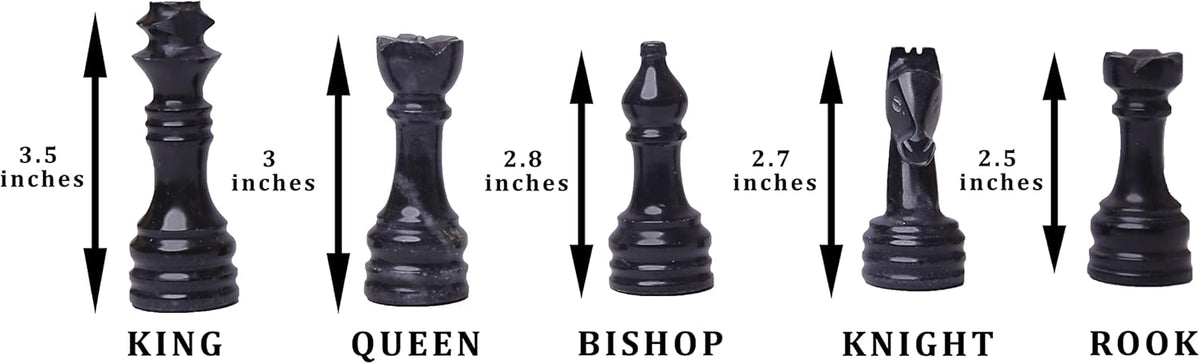 Handmade Full Marble Chess Set with Wooden Case L674