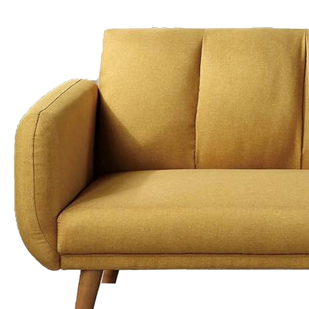 Adjustable Upholstered Sofa with Track Armrests and Angled Legs Q17474