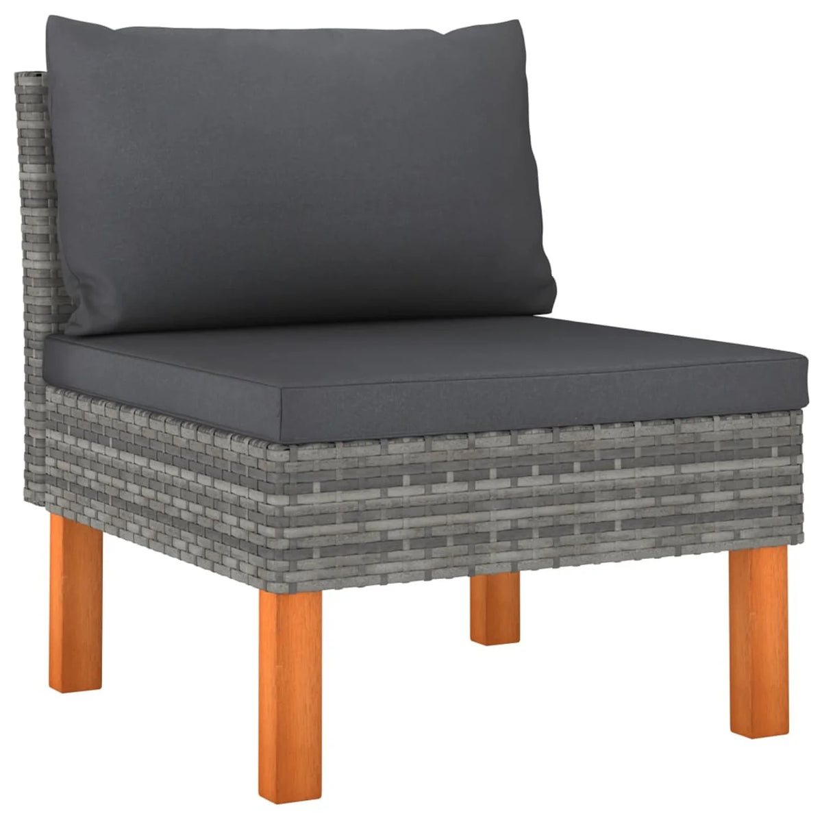 6 Piece Patio Set with Cushions Poly Rattan Gray T774150