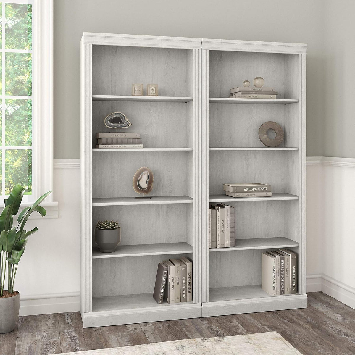 5 Shelf Bookcase, Set of 2 K165