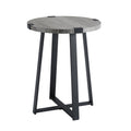 Slate Gray Round Side Table L907