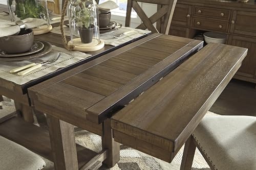 White Dining Extension Table with Trestle Base F70533