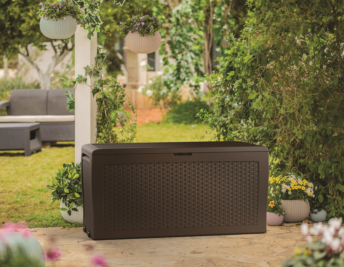 Brown Resin Outdoor Storage Deck Box Z8338