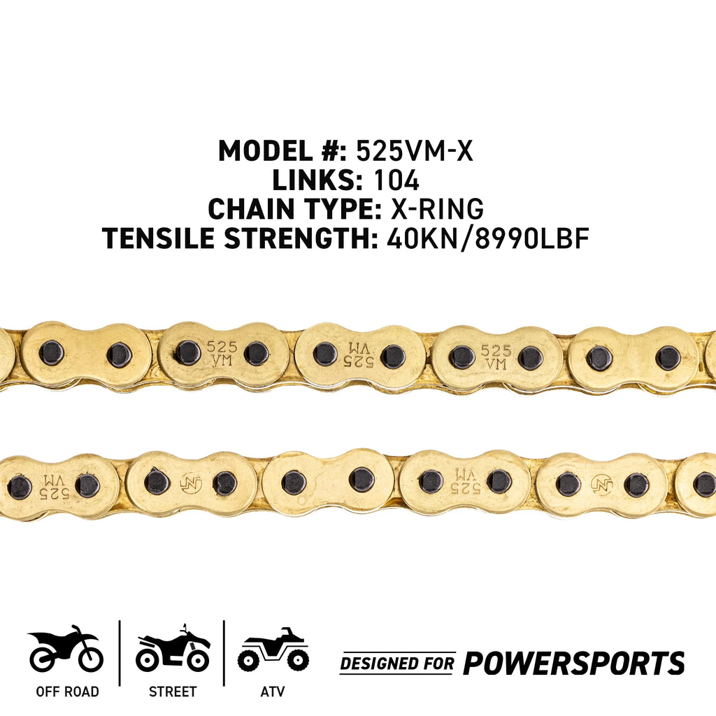 Sprocket Chain Set 18/43T 525 X-Ring Motorcycle P470