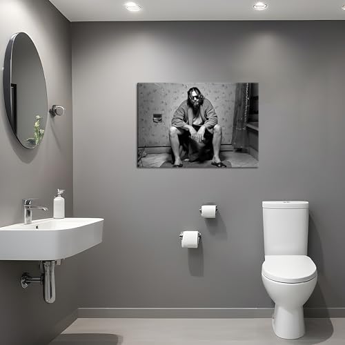 Black and White Vintage Humor Bathroom Wall Art Set of 2 P52960