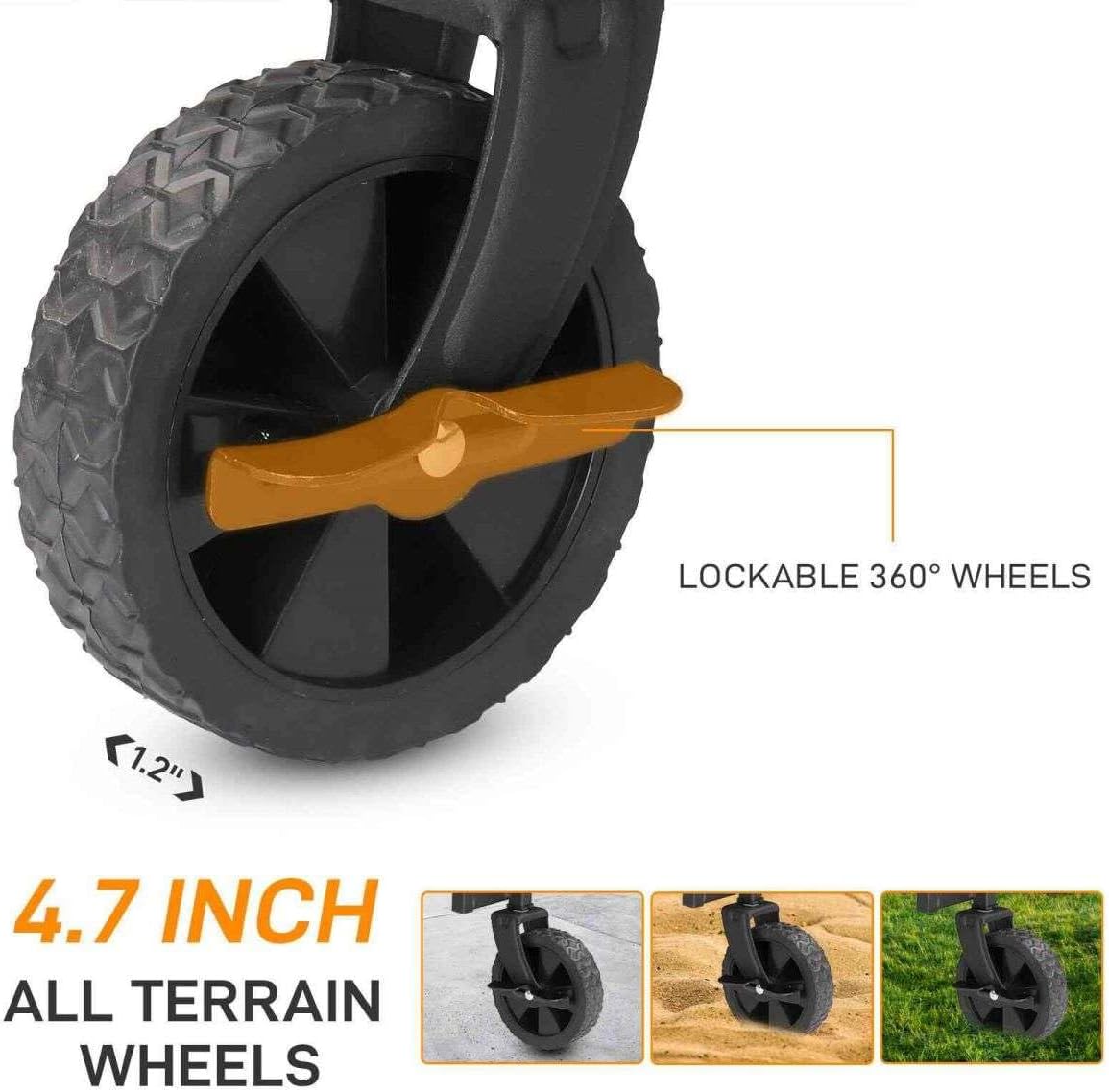 Blue Heavy Duty Folding Wagon with All Terrain Wheels P49282