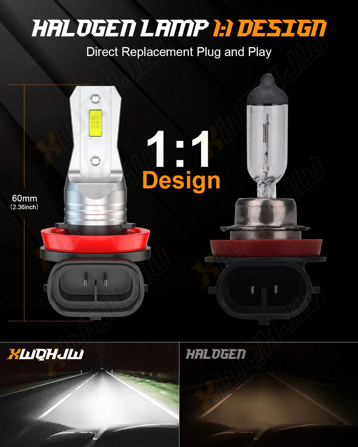 4x Combo LED Bulbs Kit Headlight Foglight White H4/9003+H11/H8 U991