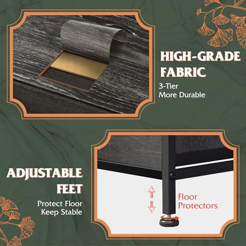 Tall Fabric Dresser with 11 Drawers H9527