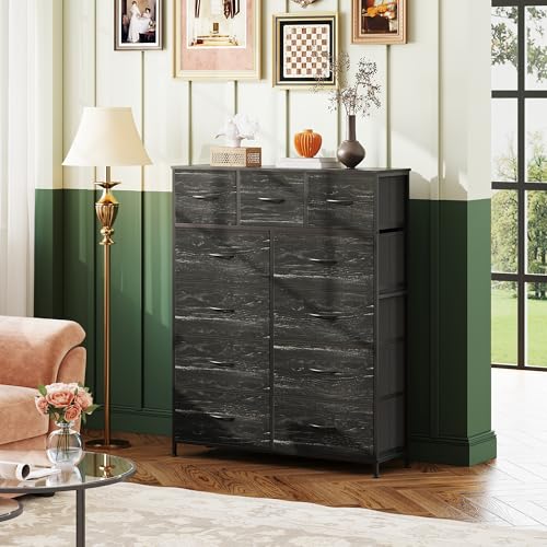 Tall Fabric Dresser with 11 Drawers H9527