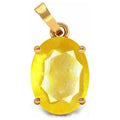 Natural Certified 10 Ct Yellow Sapphire 14K Gold Locket Q595988