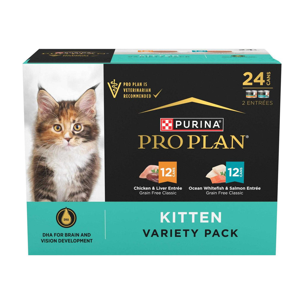 Grain-Free Chicken & Liver & Ocean Whitefish & Salmon Variety Pack Wet Kitten Food I49755