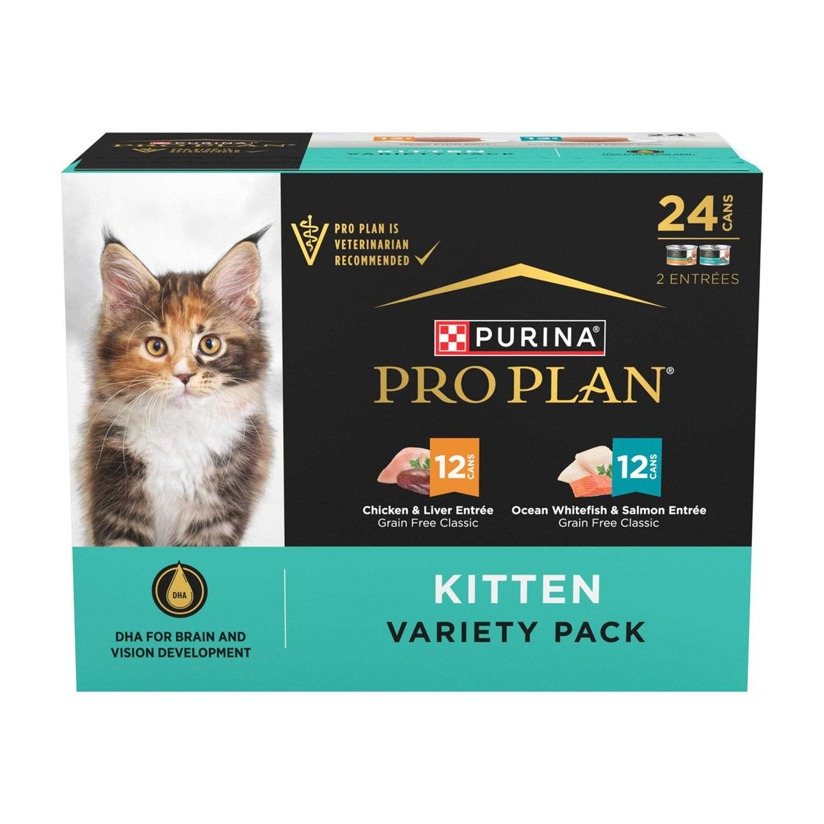 Grain-Free Chicken & Liver & Ocean Whitefish & Salmon Variety Pack Wet Kitten Food I49755