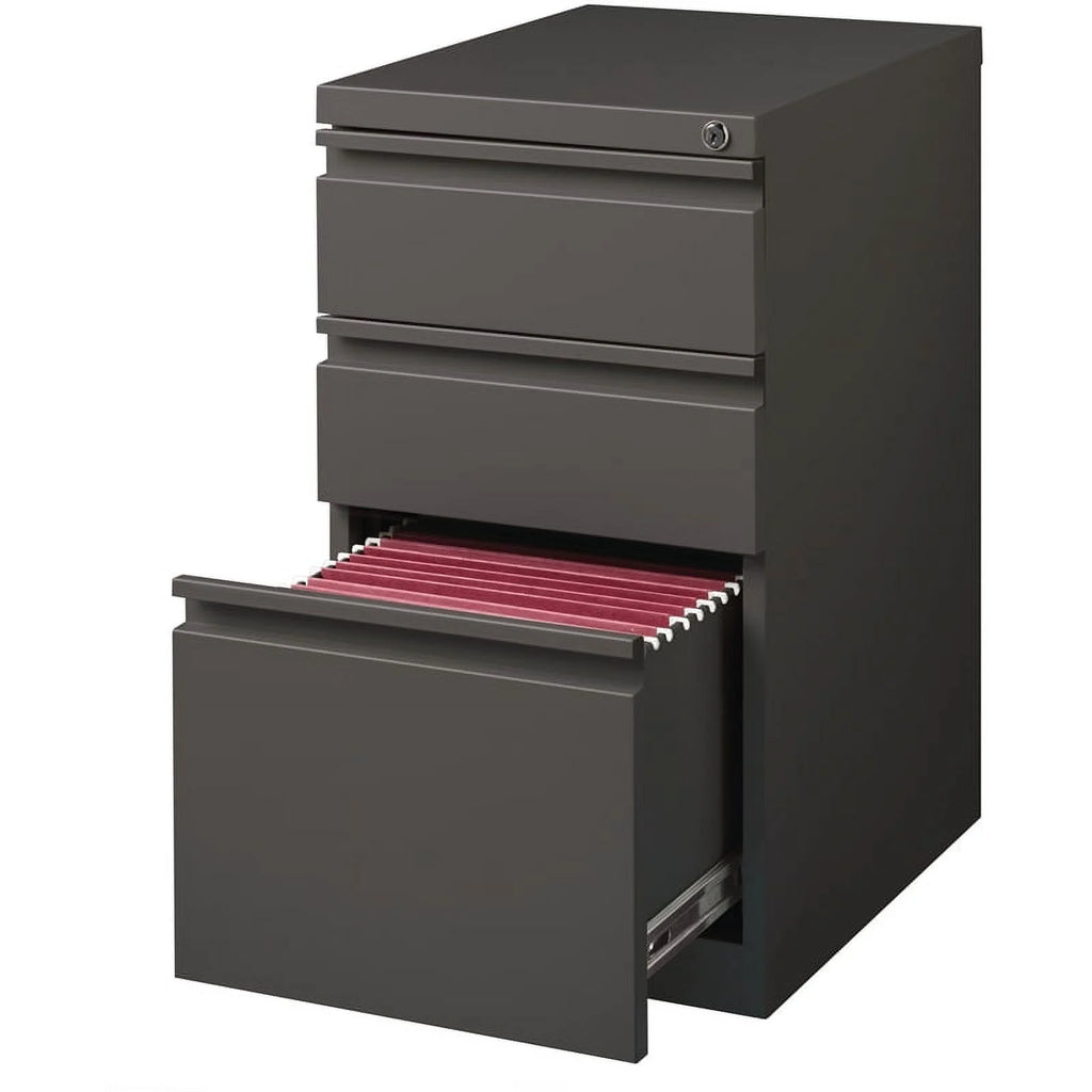Espresso 3-Drawer Metal Mobile File Cabinet T2313