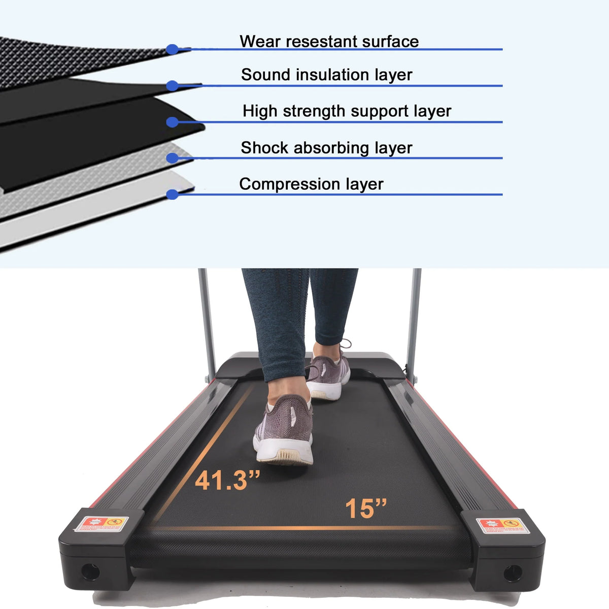 Folding Treadmill with Desk Electric Treadmill I33886