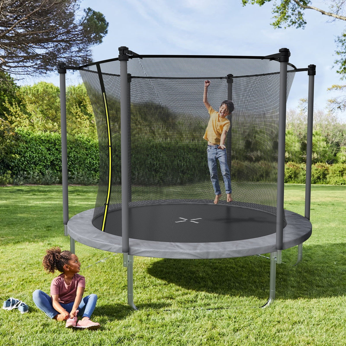 8 FT Trampoline with Enclosure Net S49152