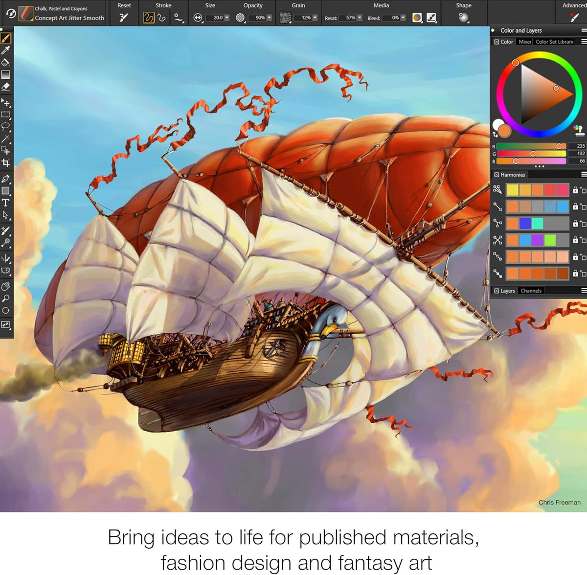Painter 2021 Upgrade Digital Painting Software [PC/Mac Keycard] J30525