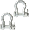 2 Pack Galvanized Bolt Type Anchor Shackles, 9.5 Ton Capacity I582226