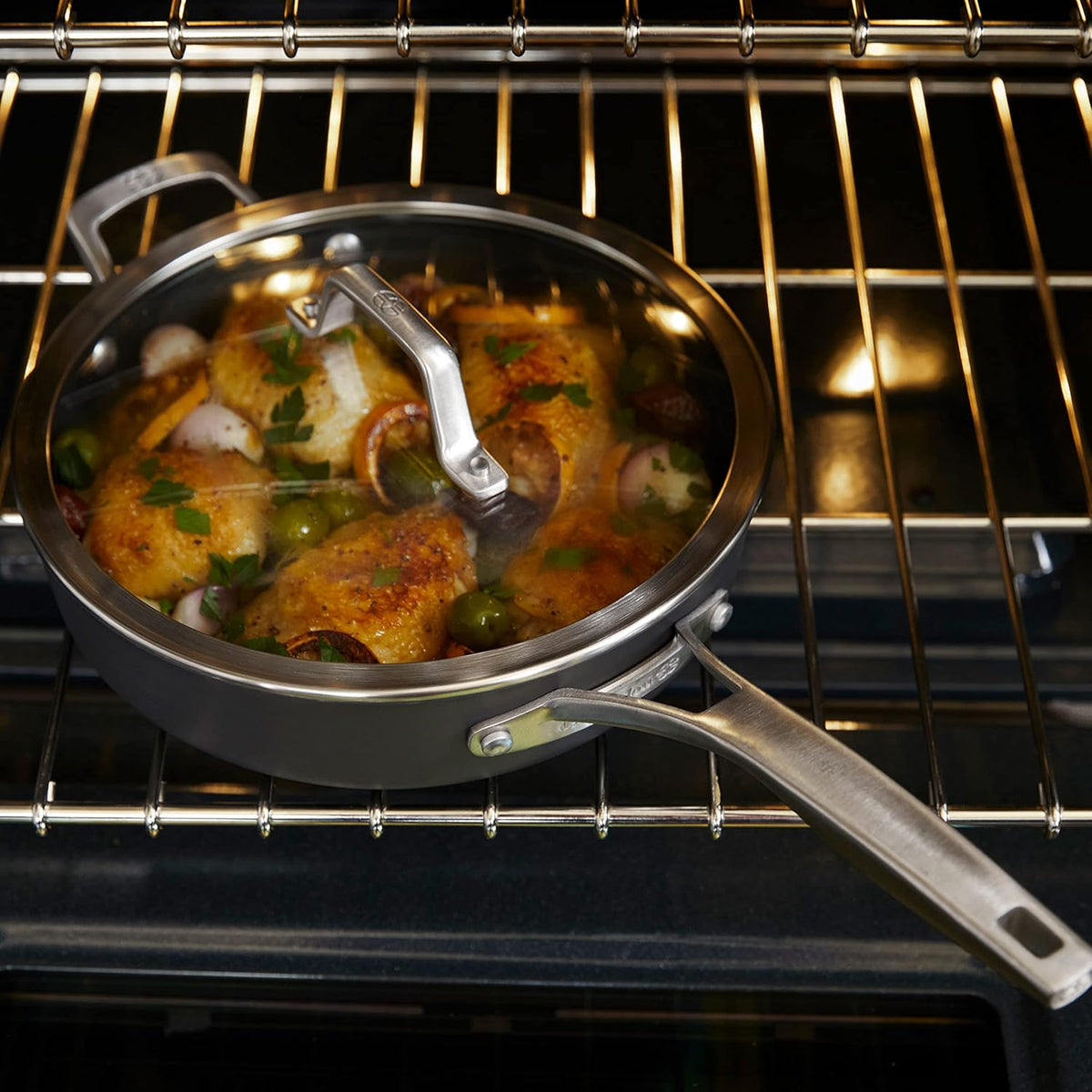 12-Inch Hard-Anodized Nonstick Frying Pan with Lid X744