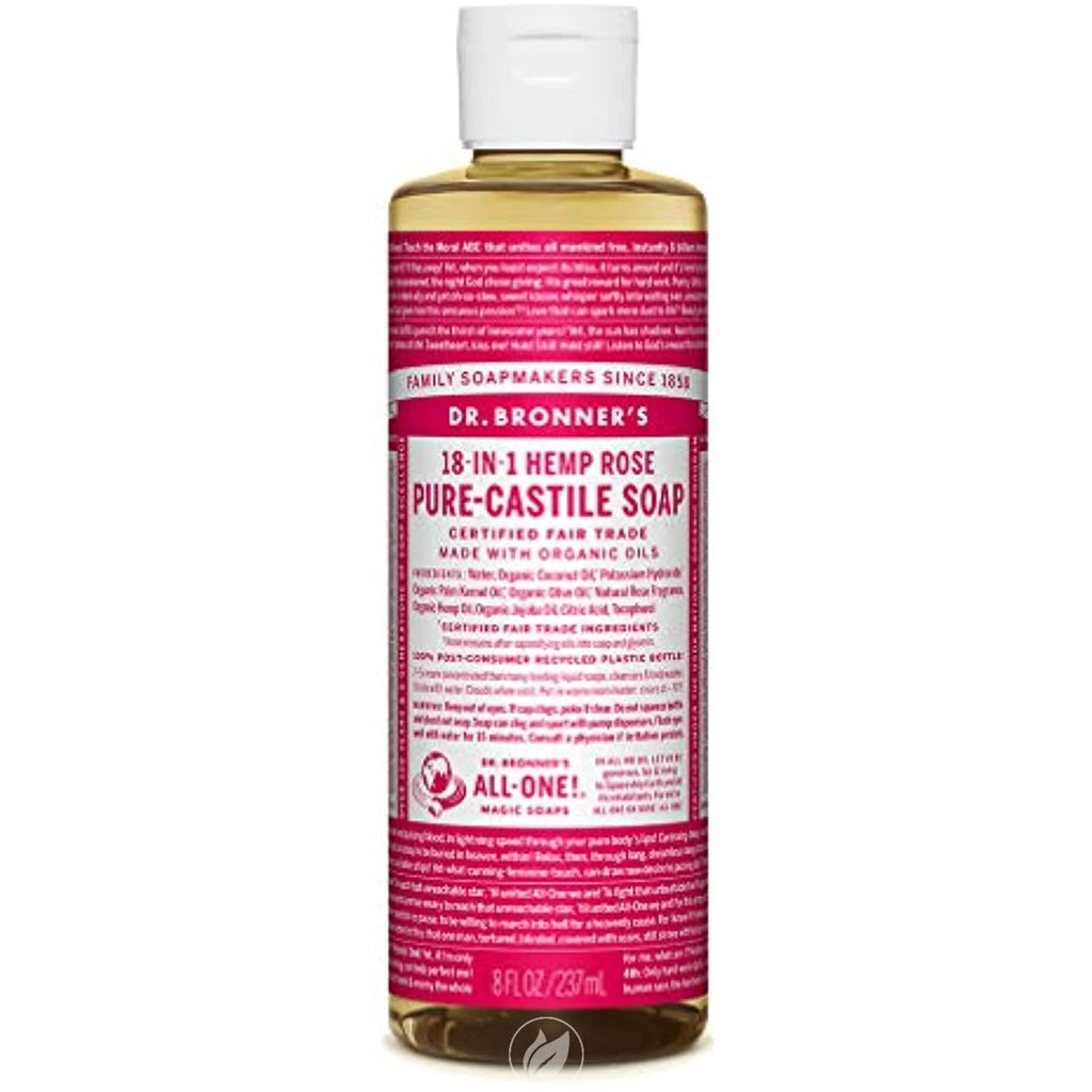 (2 Pack) Organic Castile Liquid Soap Rose 8 Ounce R73761