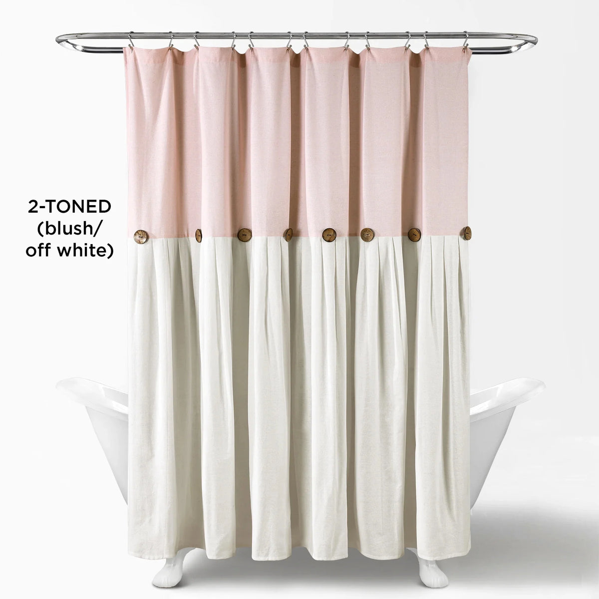 Gray Cotton Blend Shower Curtain J964239