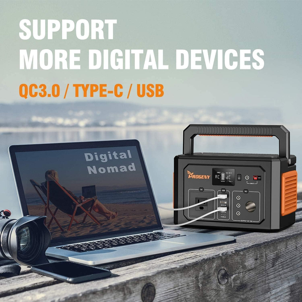 350W Portable Power Station, 288Wh/78000mAh, 110V Pure Sine Wave AC Outlet A49917